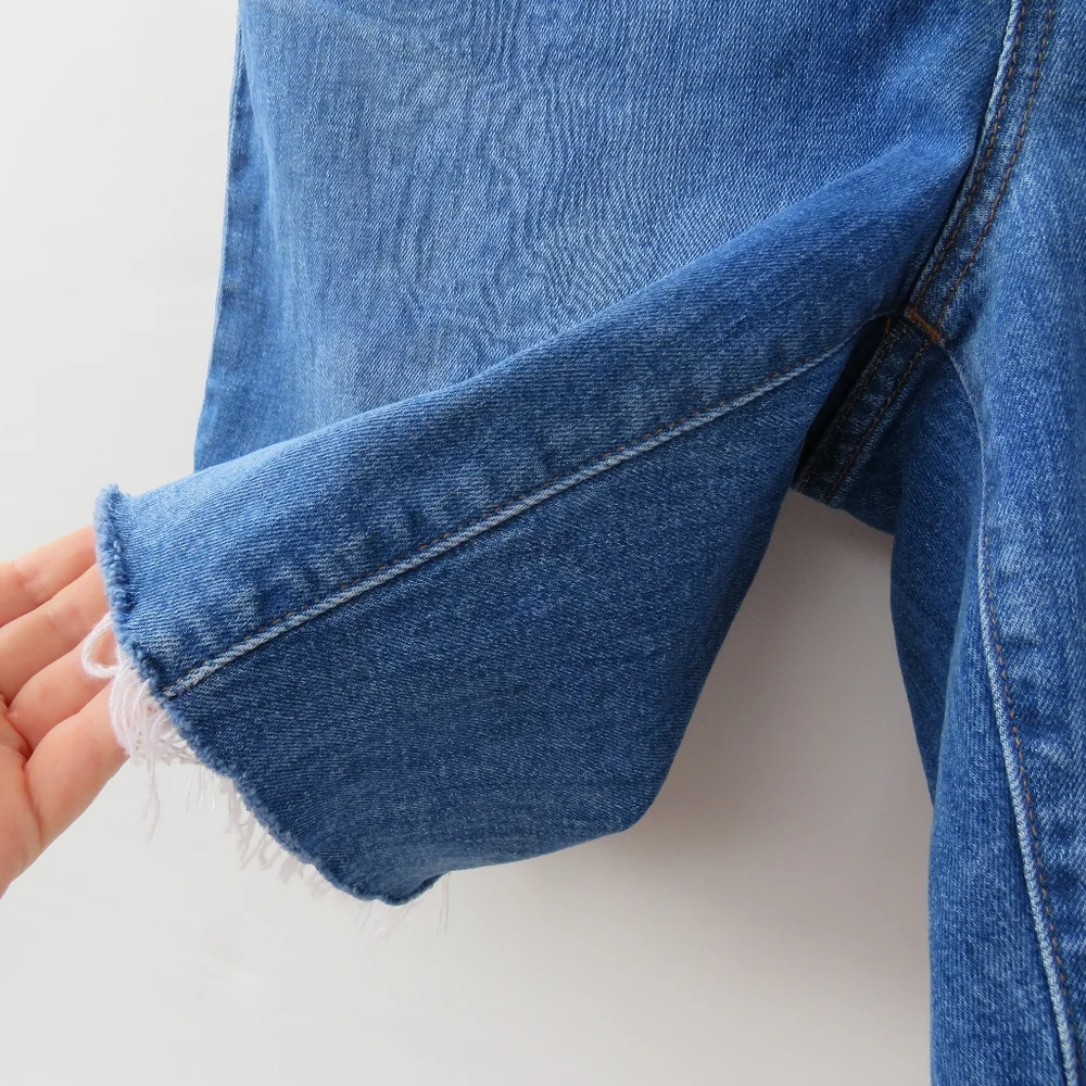Madewell High Rise Denim Mid Length Shorts Size 33 - Picture 9 of 14